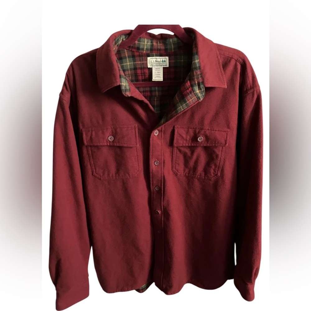 L.L. Bean Men's Burgundy Shirt Jacket